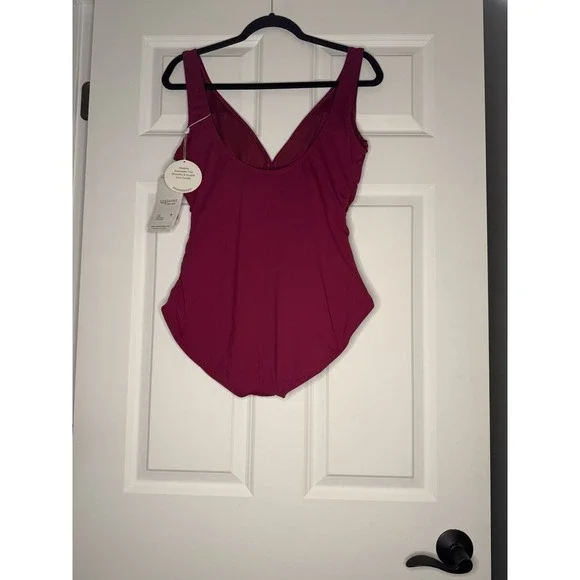 Contours By Coco Reef Solitaire V Neck Bra One Piece Swimsuit 14/38C Nwt 138 - Picture 2 of 2